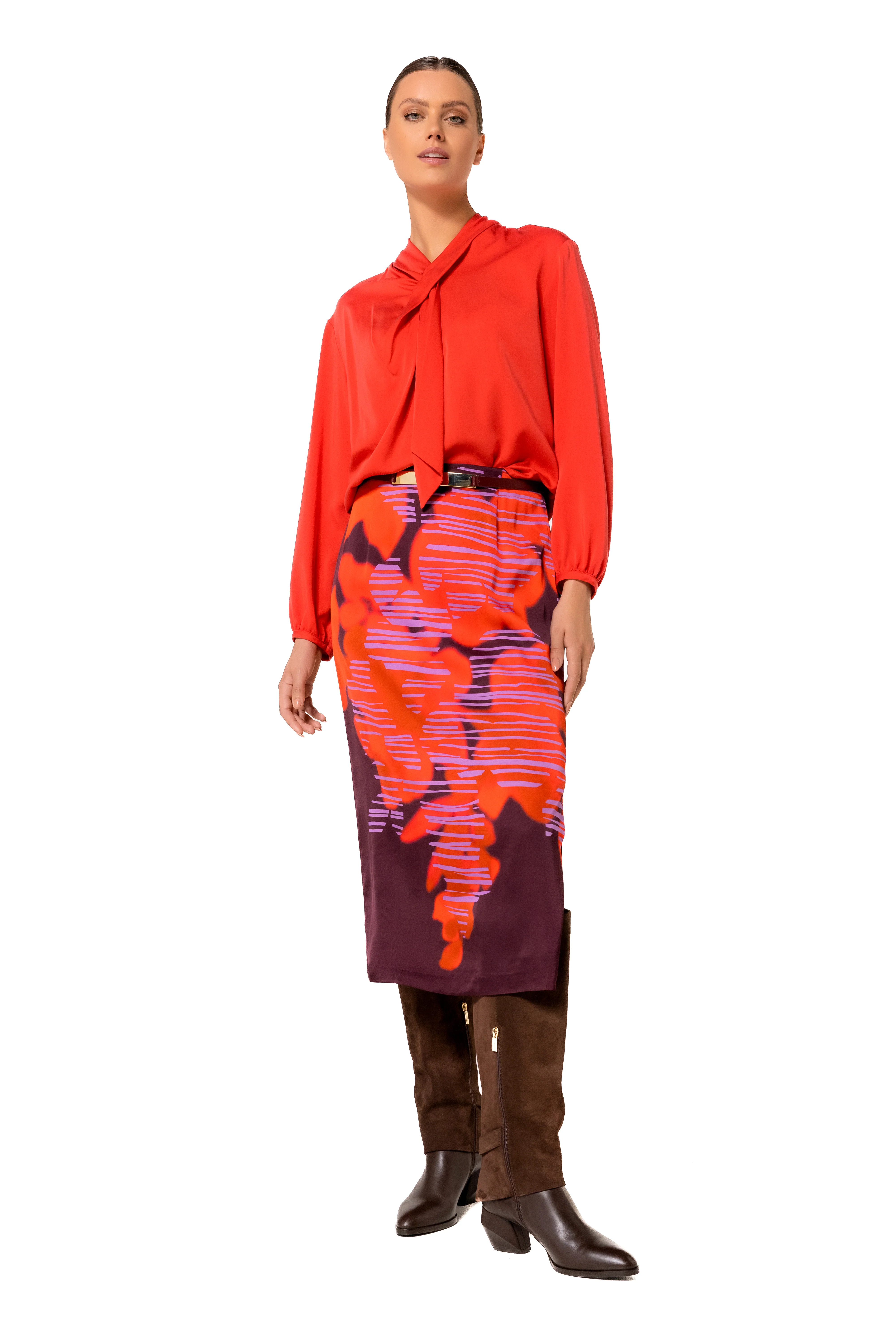 Blouses lange mouw rood Caroline Biss - Image 4