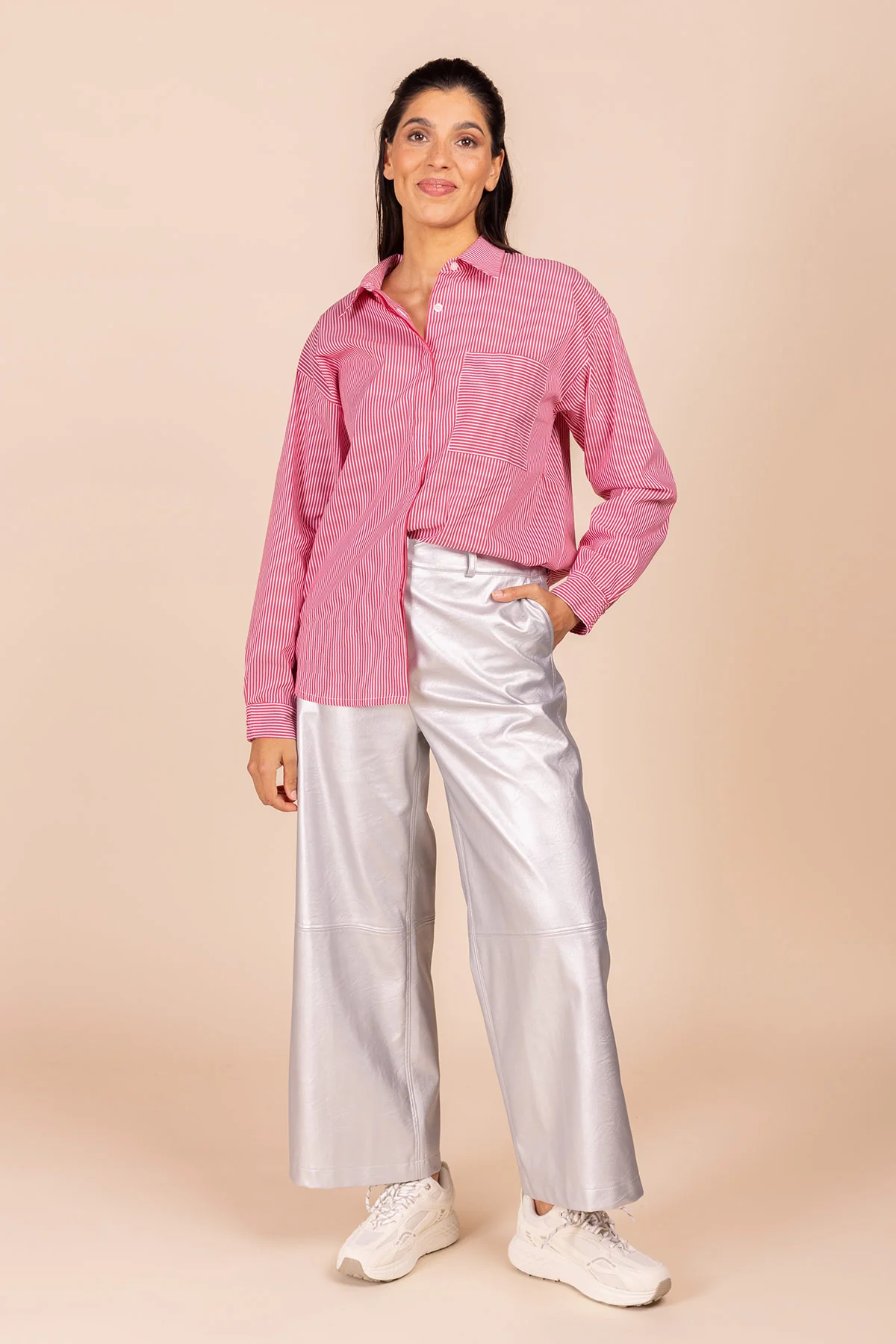 Blouses lange mouw rood Four Roses - Image 4