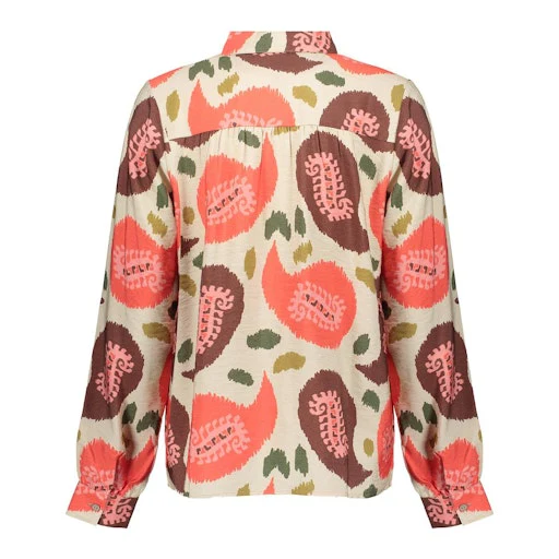 Blouses lange mouw rood Geisha - Image 2