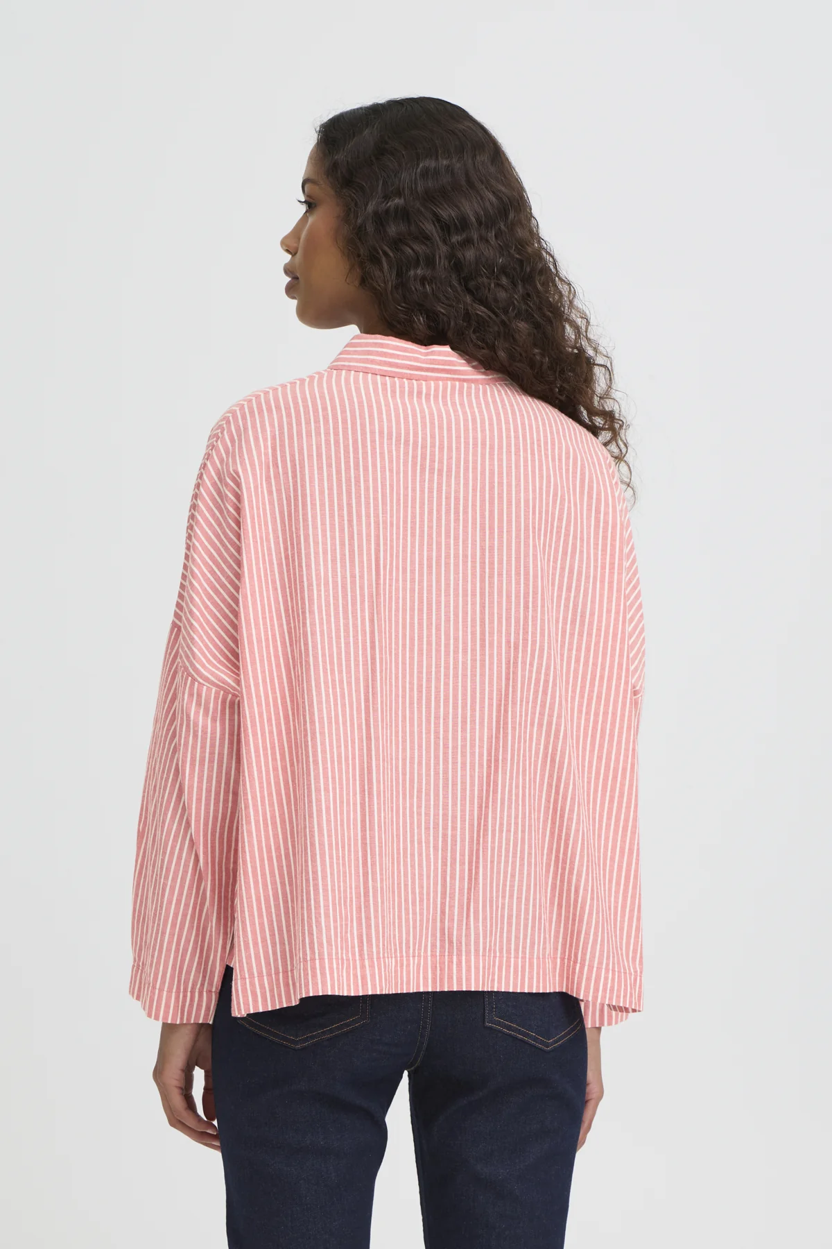 Blouses lange mouw rood ICHI - Image 2