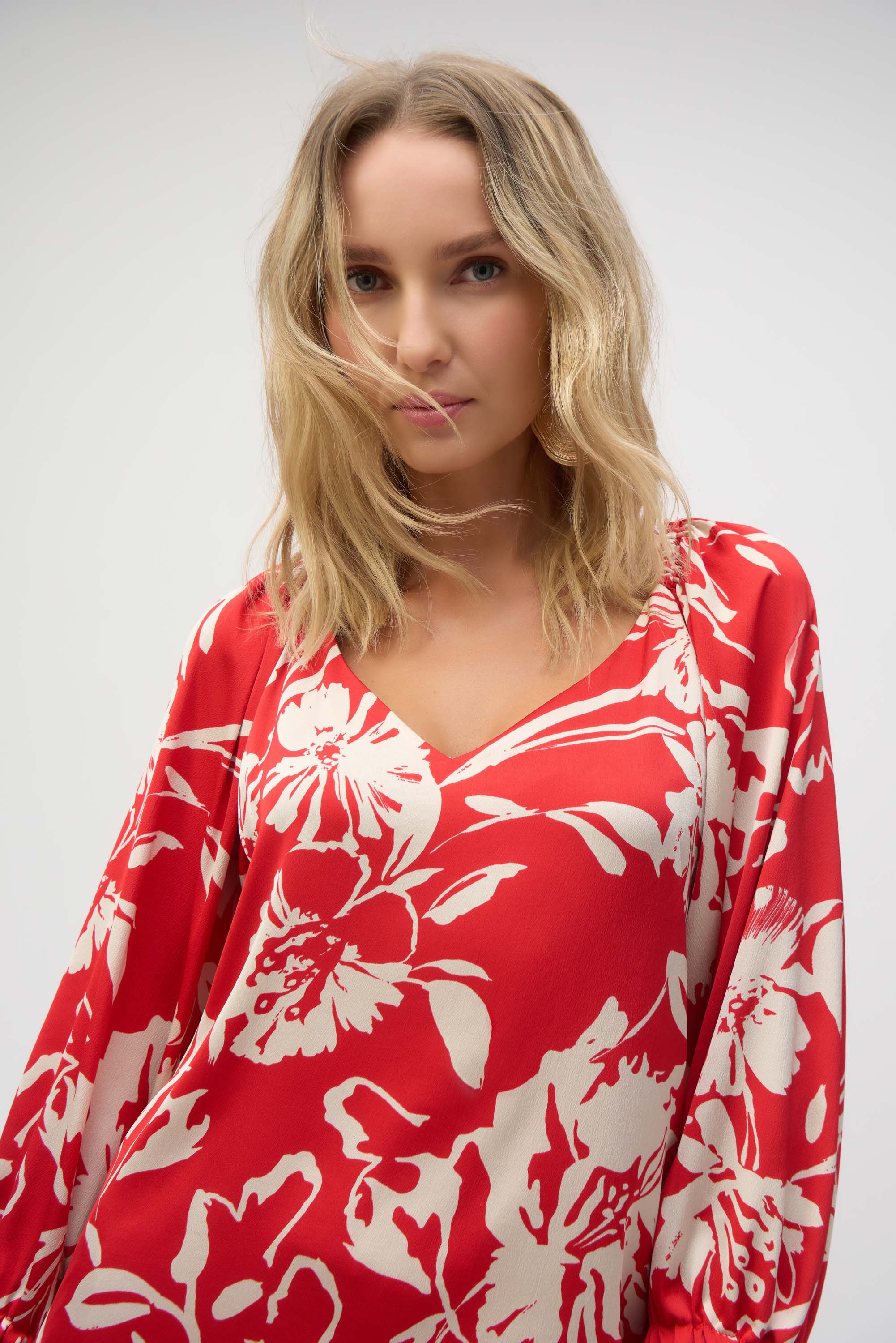 Blouses lange mouw rood Joseph Ribkoff - Image 2