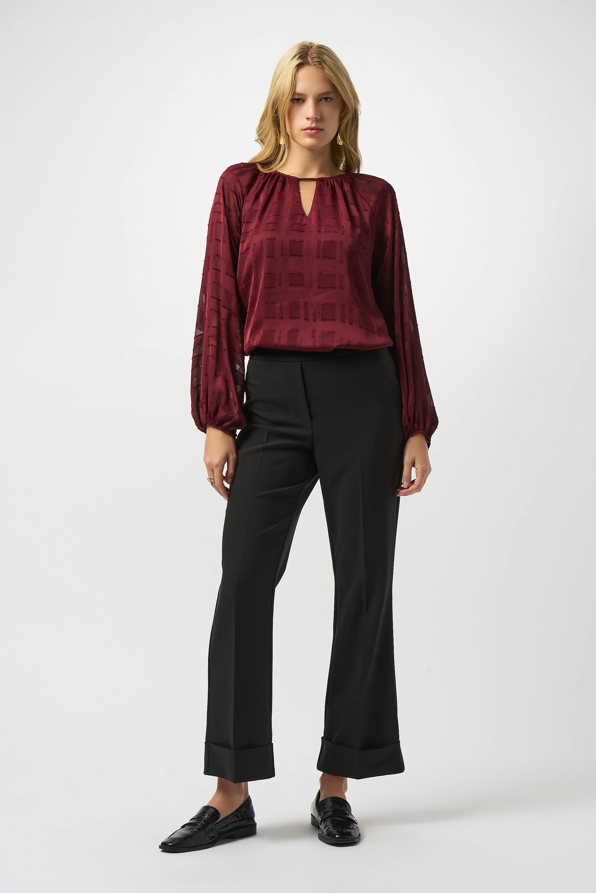 Blouses lange mouw rood Joseph Ribkoff