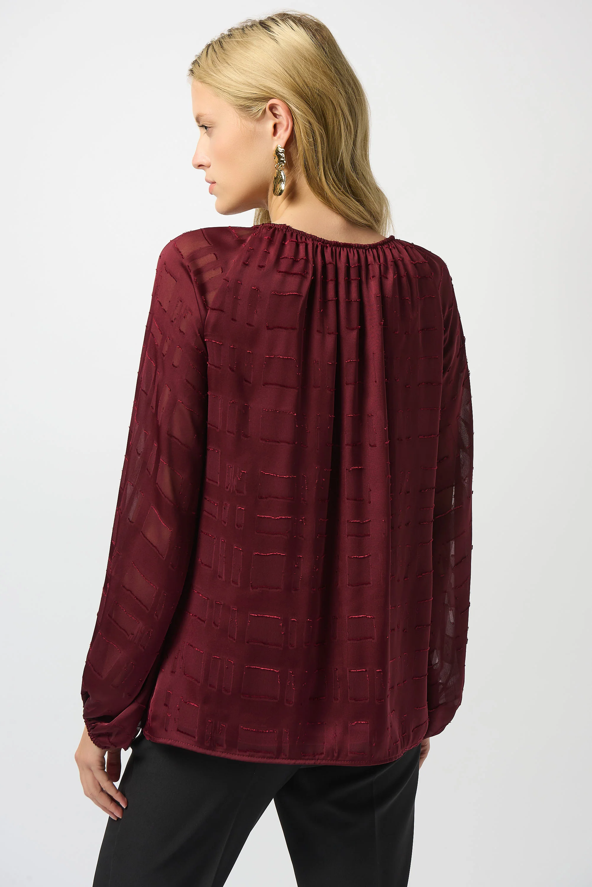 Blouses lange mouw rood Joseph Ribkoff - Image 3