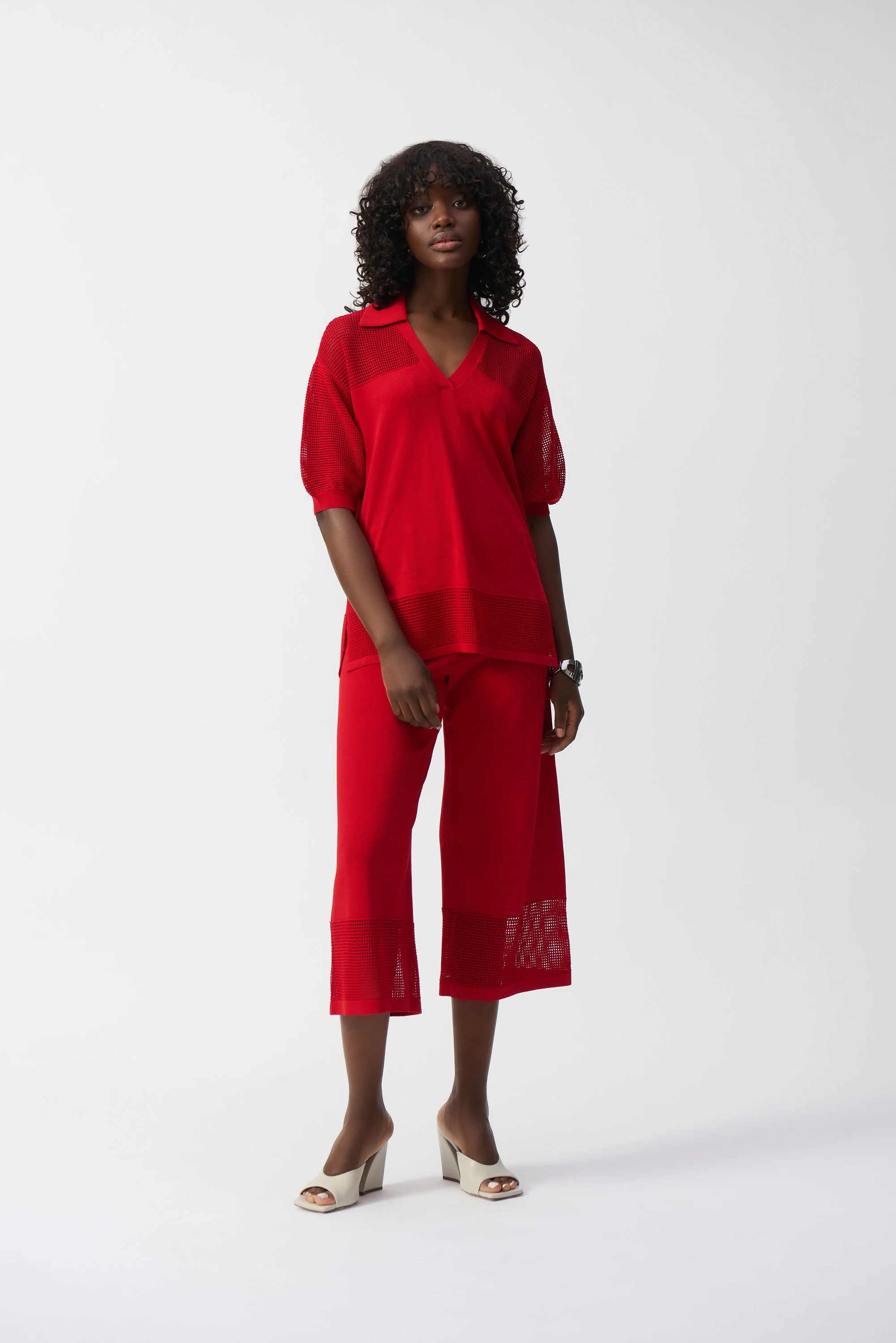 Blouses korte mouw rood Joseph Ribkoff - Image 2