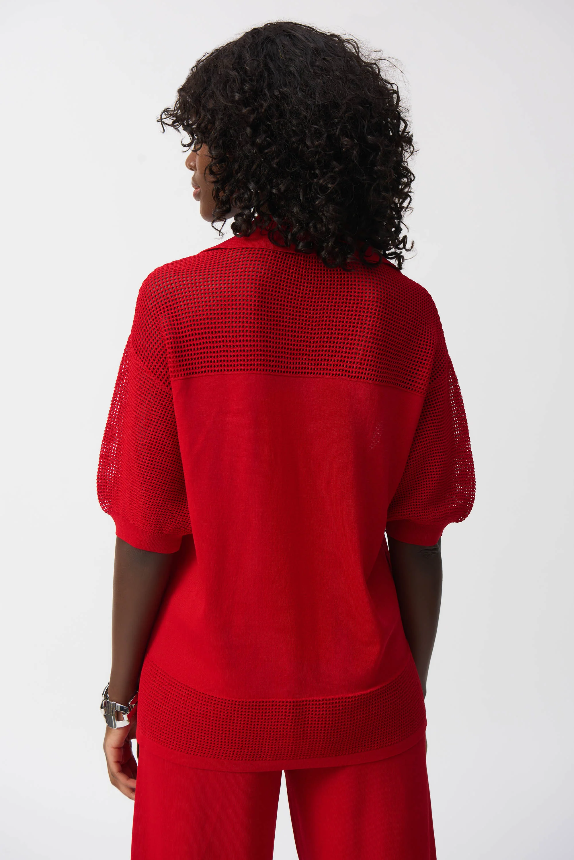 Blouses korte mouw rood Joseph Ribkoff - Image 3