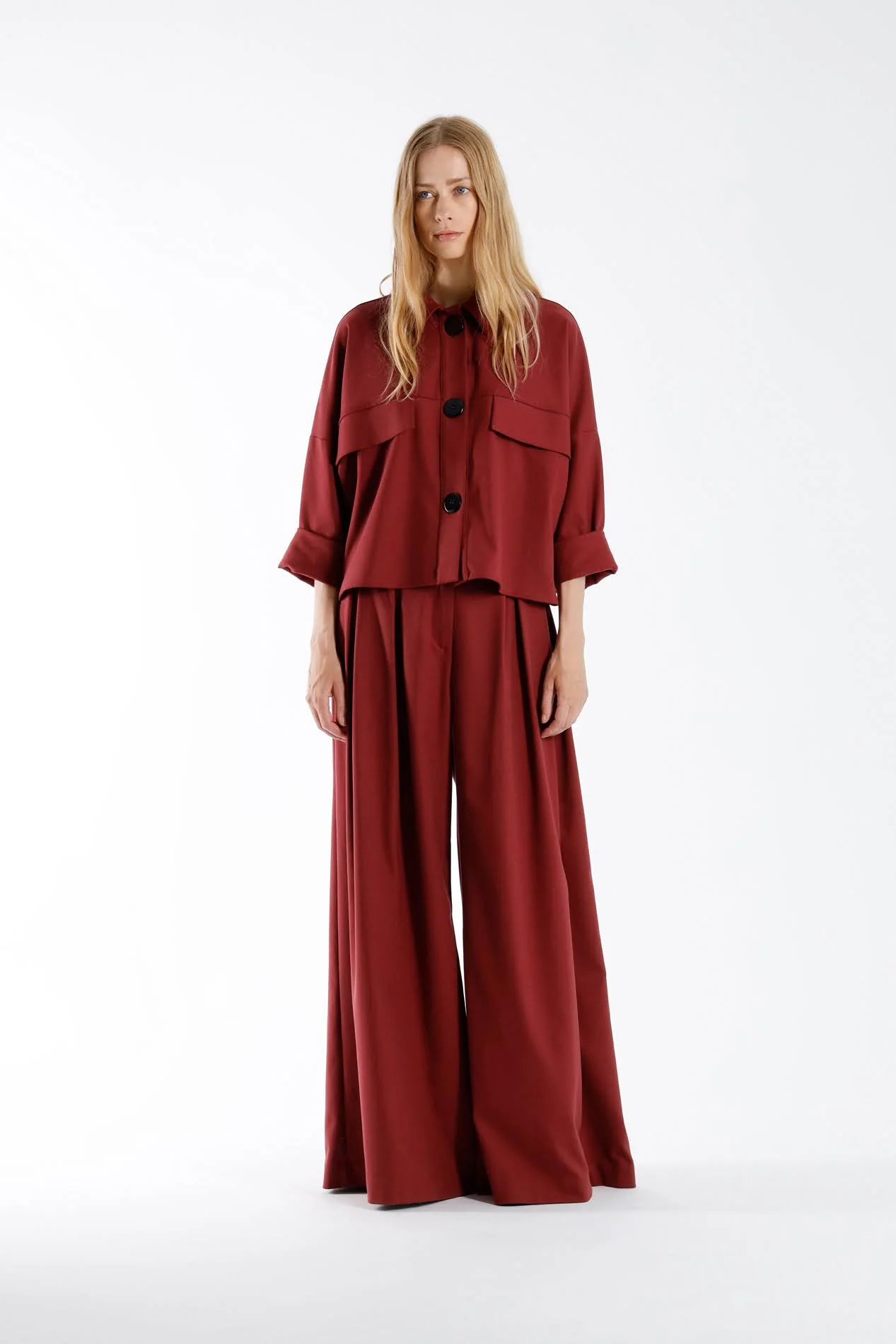Blouses lange mouw bordeaux Julia June - Image 2