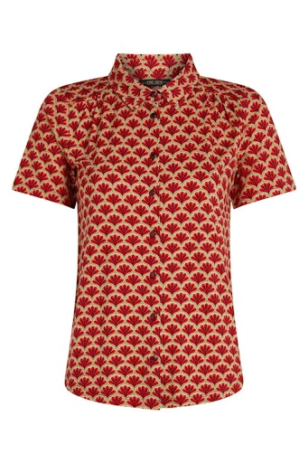 Blouses korte mouw rood King Louie - Image 2