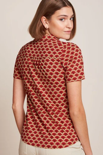 Blouses korte mouw rood King Louie - Image 4