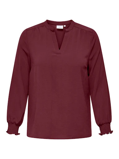Blouses lange mouw rood ONLY Carmakoma