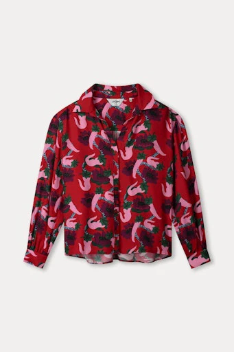 Blouses lange mouw rood POM Amsterdam