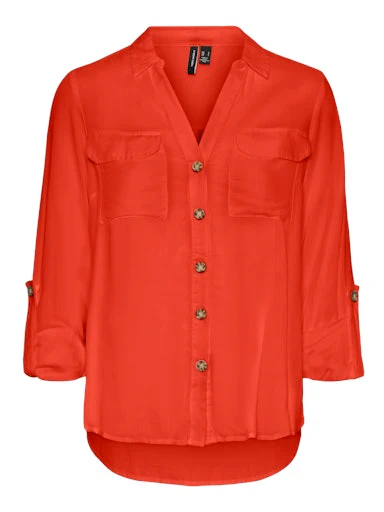 Blouses lange mouw rood VERO MODA Curve