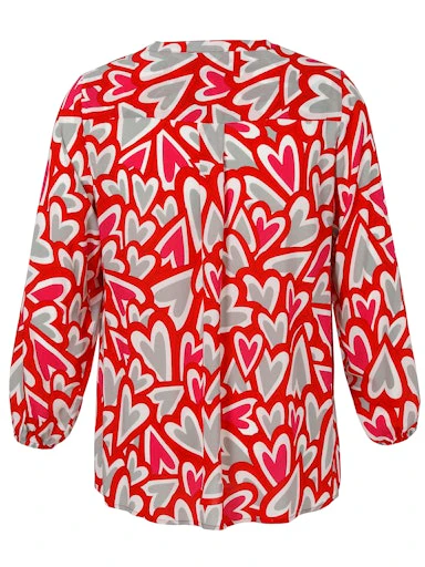 Blouses lange mouw rood Via Appia Due - Image 2