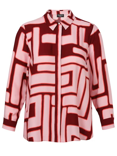 Blouses lange mouw rood Via Appia Due
