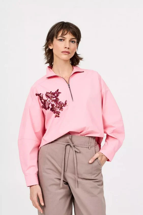 Blouses lange mouw roze CKS