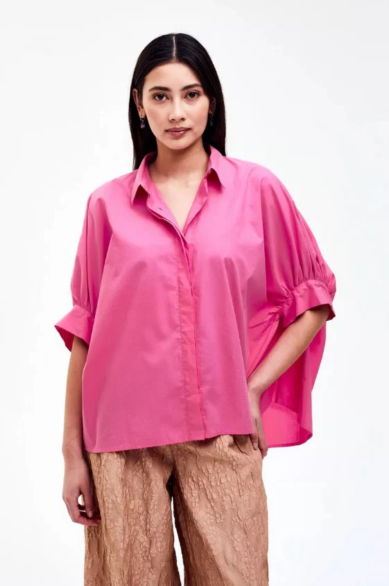 Blouses korte mouw roze CKS