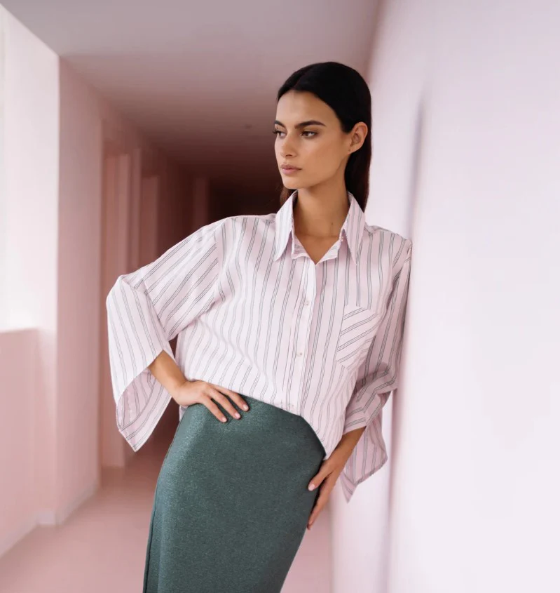 Blouses lange mouw roze March23
