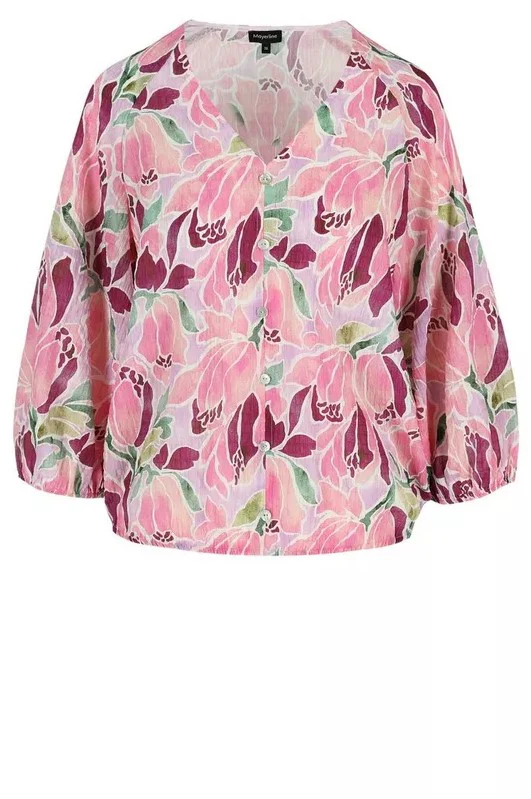 Blouses lange mouw roze Mayerline