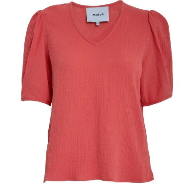 Blouses lange mouw roze Minus