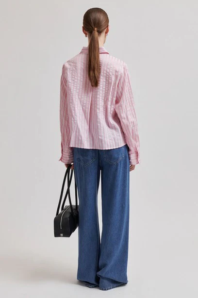 Blouses lange mouw roze Second Female - Image 4