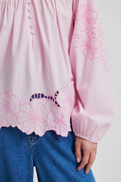 Blouses lange mouw roze Second Female - Image 2