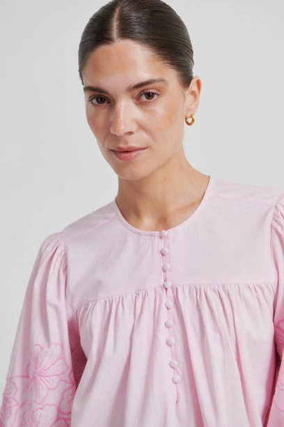 Blouses lange mouw roze Second Female - Image 4