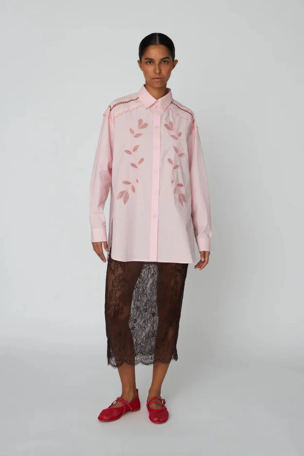 Blouses lange mouw roze STELLA NOVA