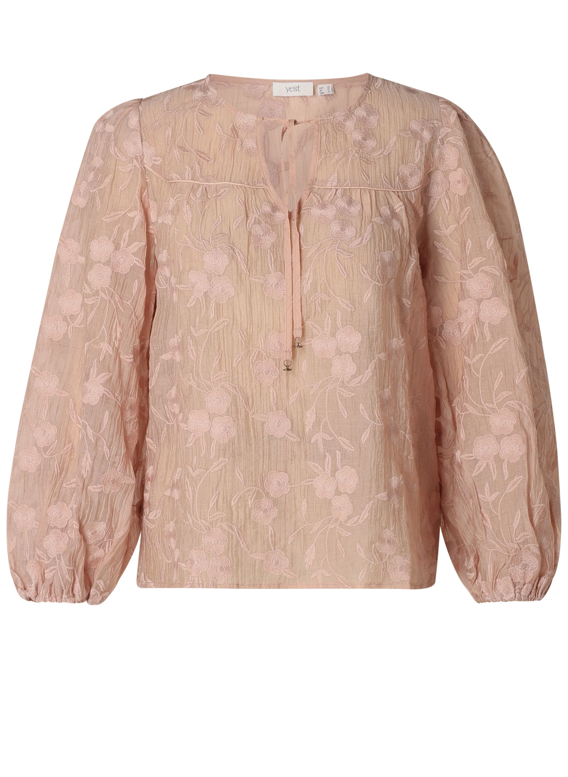 Blouses lange mouw roze yest curve