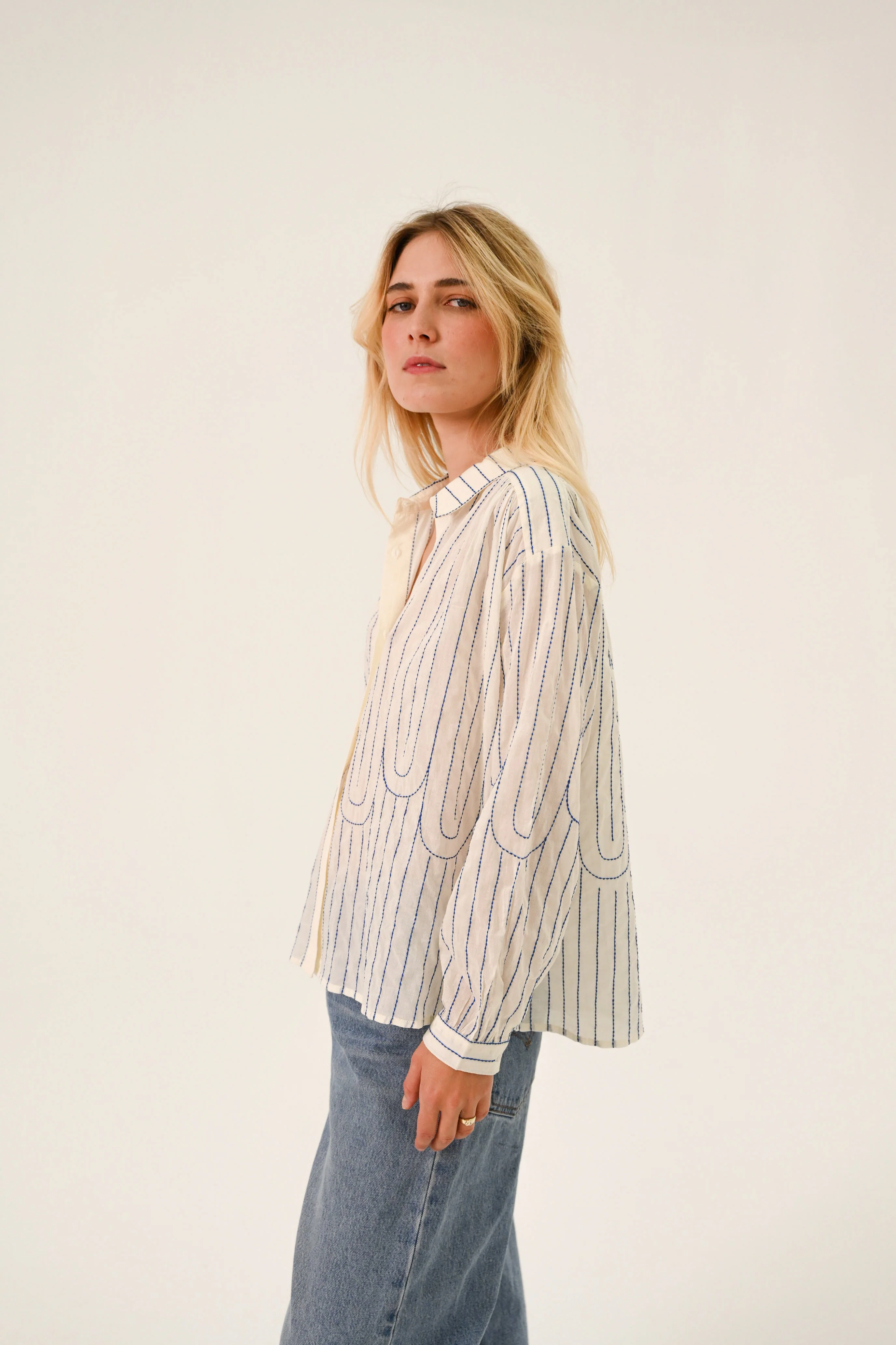 Blouses lange mouw wit Sacrécoeur