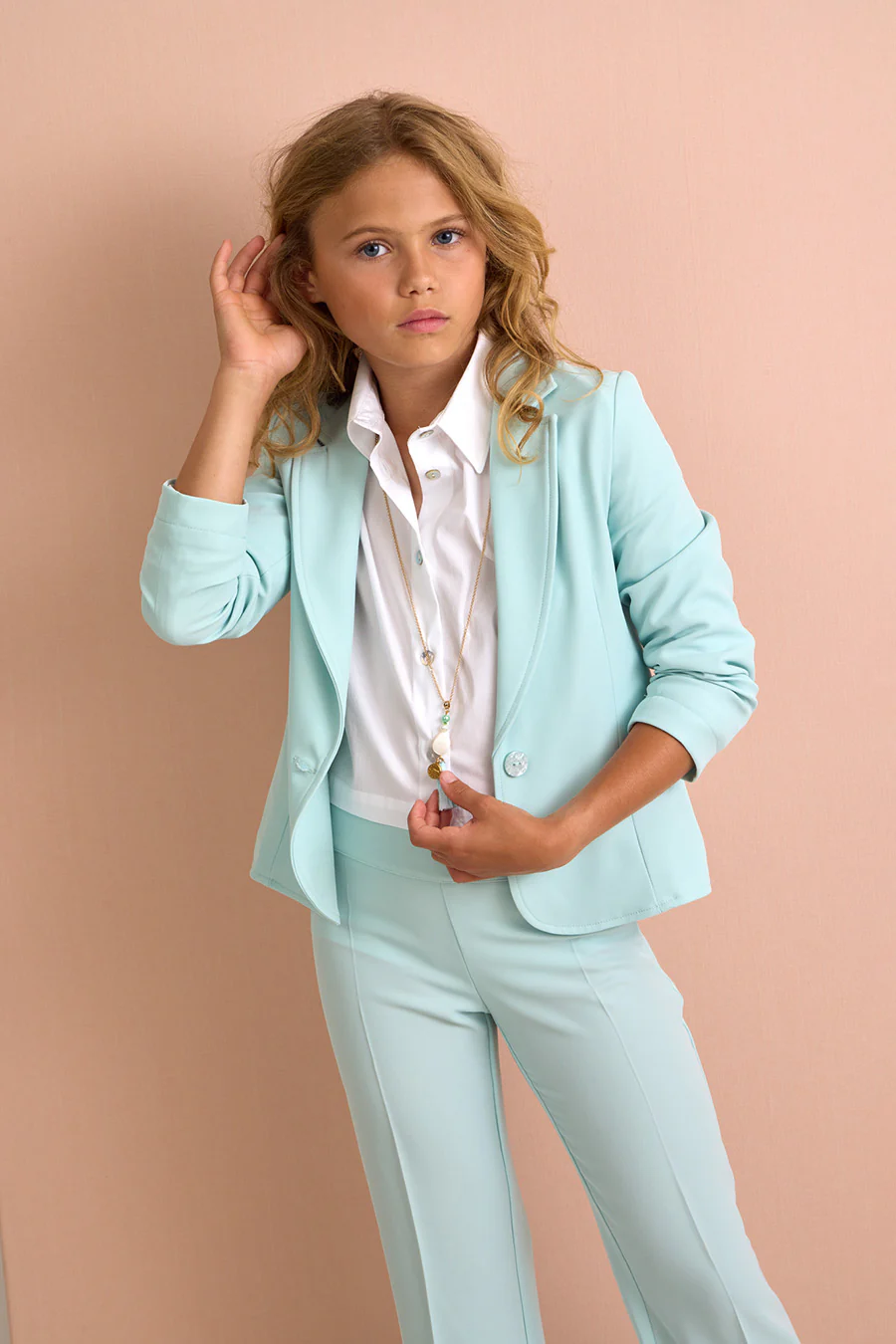 Blouses lange mouw wit Diamante Blu