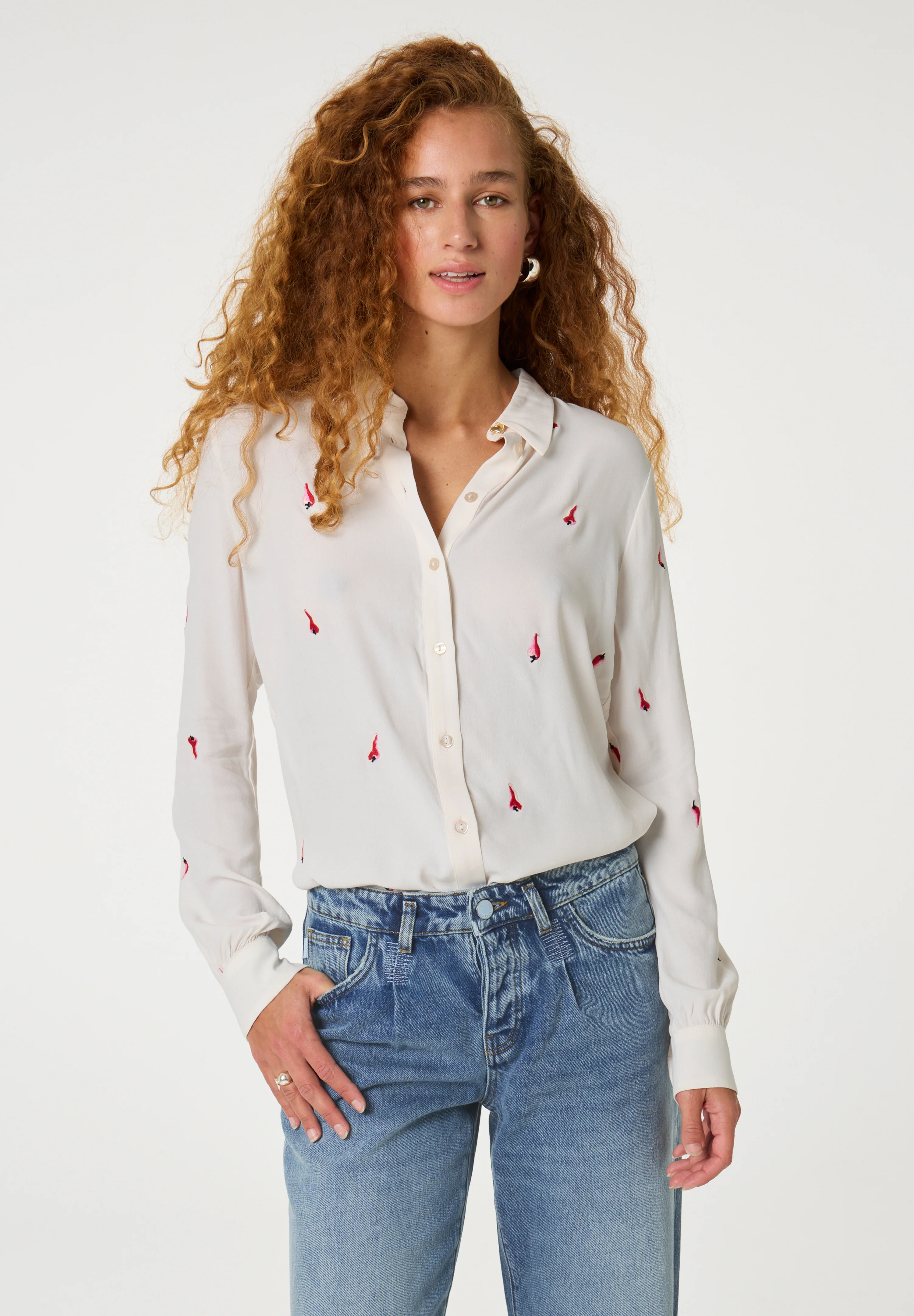 Blouses lange mouw wit Fabienne Chapot