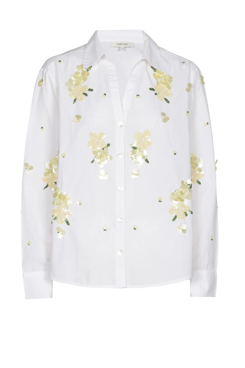 Blouses lange mouw wit Marie Méro - Image 3