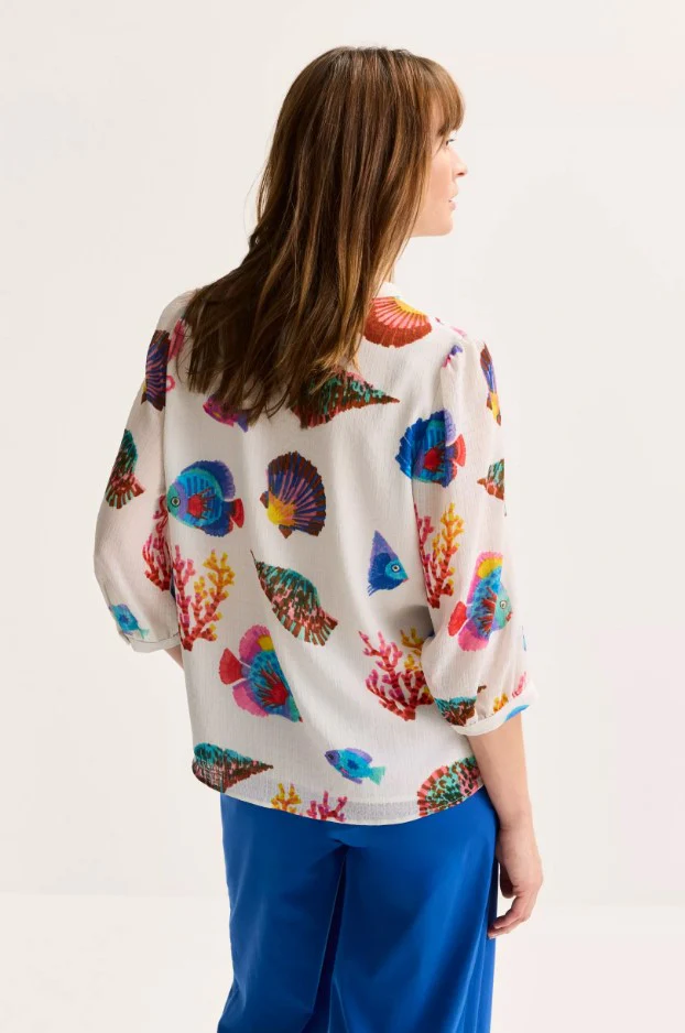 Blouses lange mouw wit Mayerline - Image 4