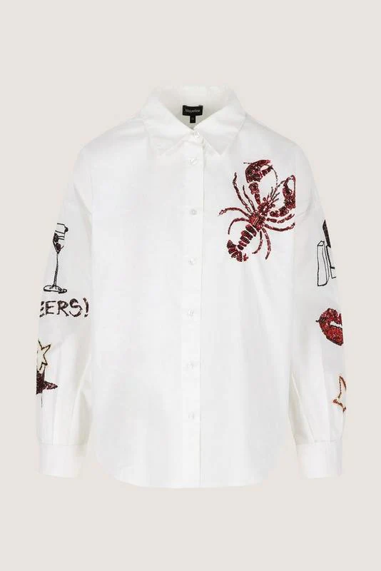 Blouses lange mouw wit Mayerline - Image 2