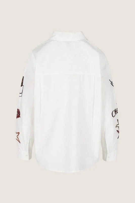 Blouses lange mouw wit Mayerline - Image 3