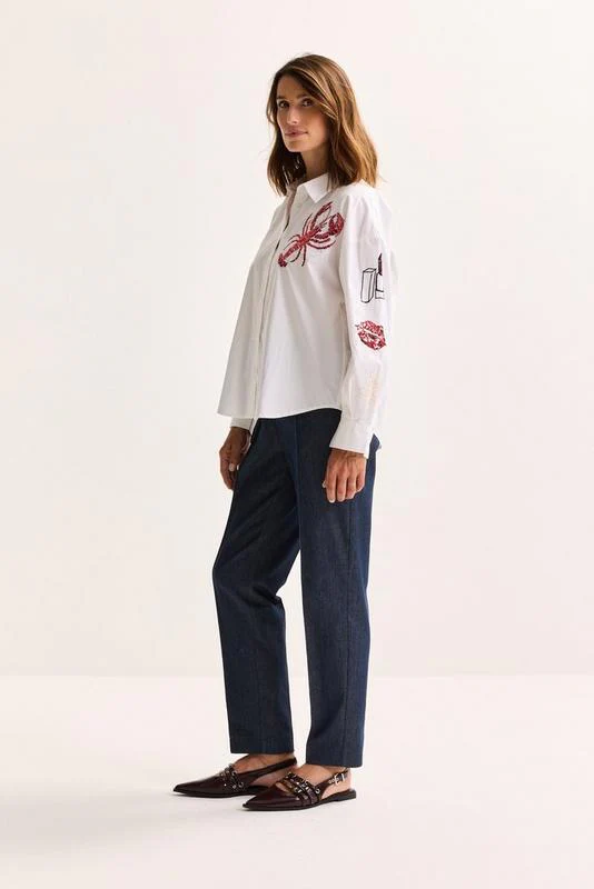 Blouses lange mouw wit Mayerline - Image 4