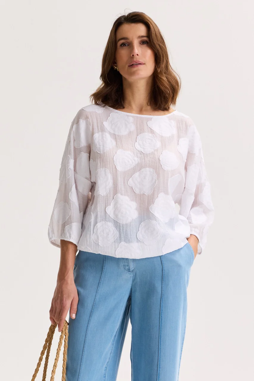 Blouses lange mouw wit Mayerline - Image 3