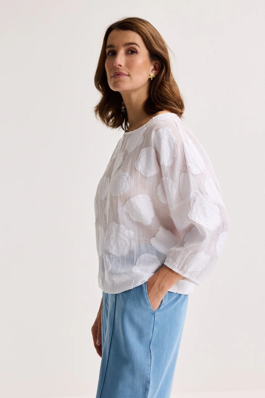 Blouses lange mouw wit Mayerline - Image 4