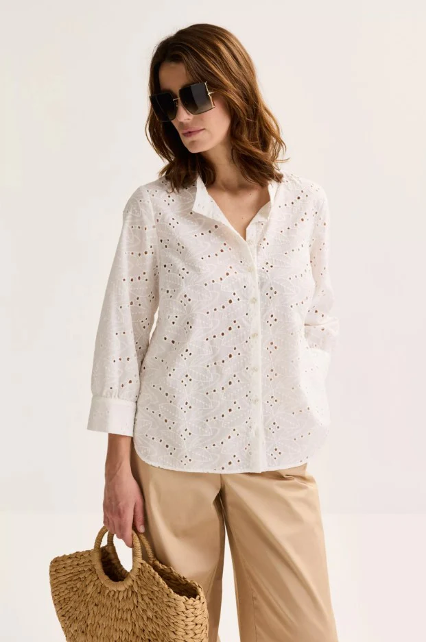 Blouses lange mouw wit Mayerline