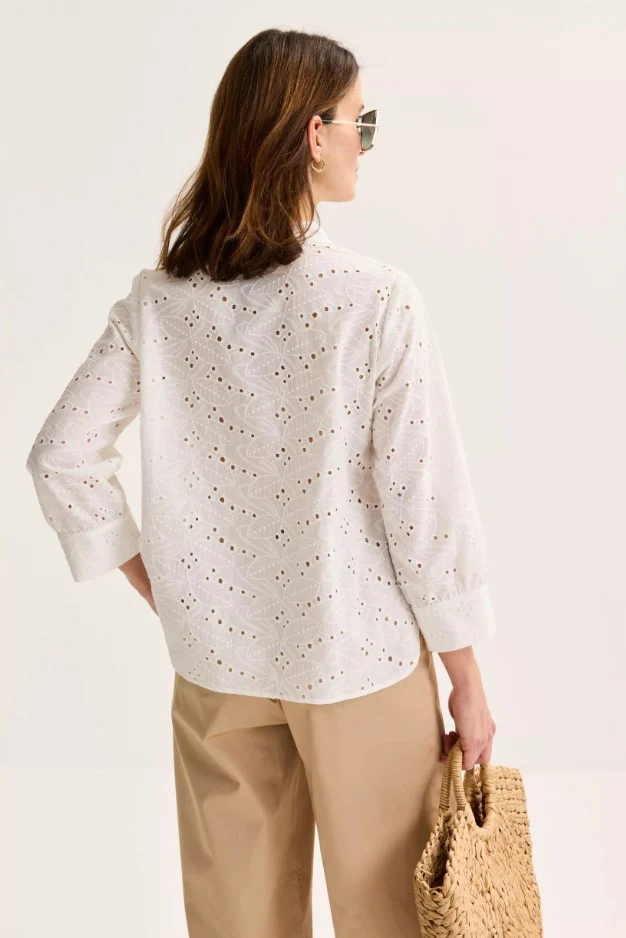 Blouses lange mouw wit Mayerline - Image 4