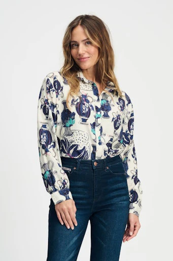 Blouses lange mouw wit POM Amsterdam
