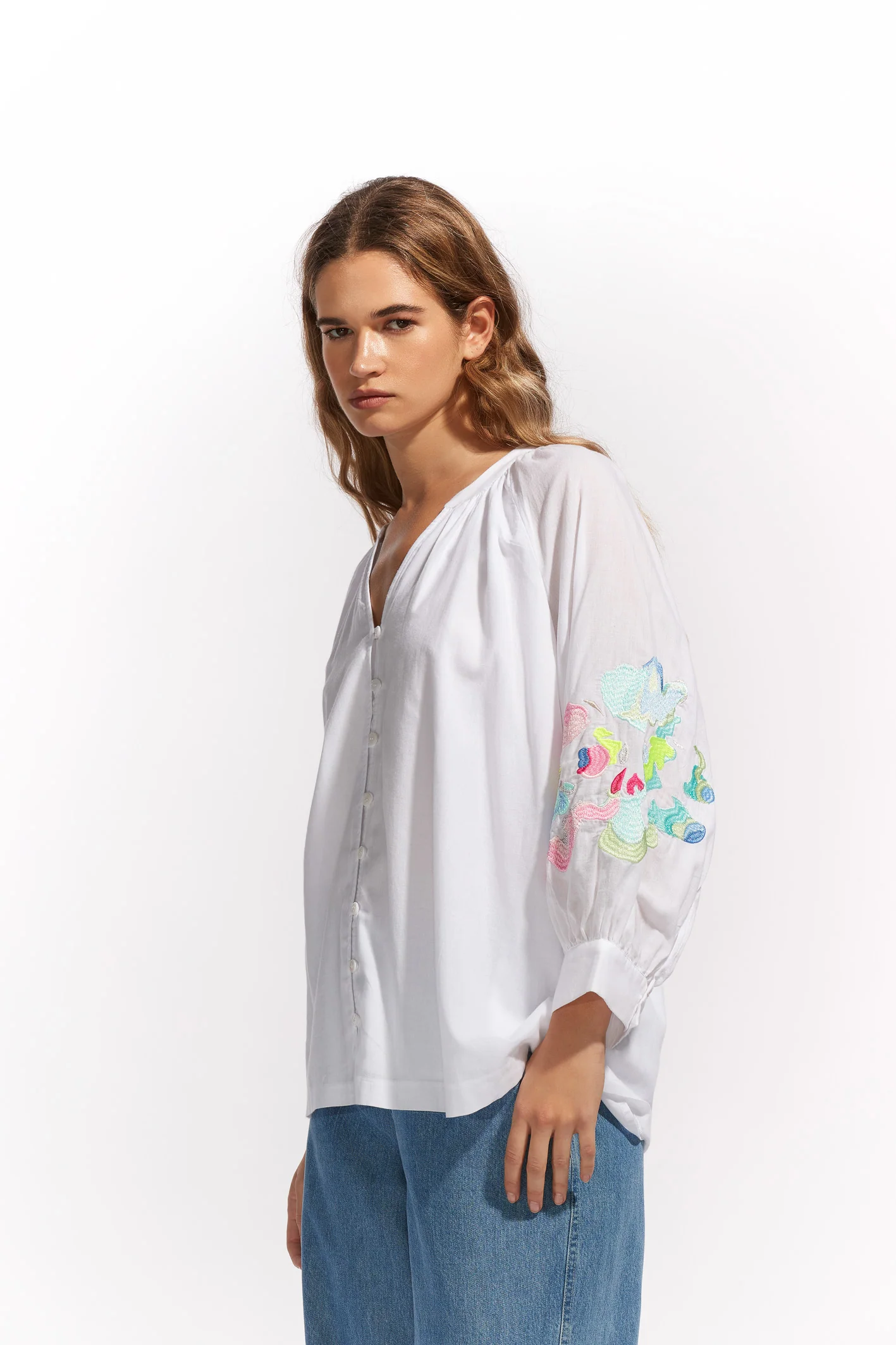 Blouses lange mouw wit Senso