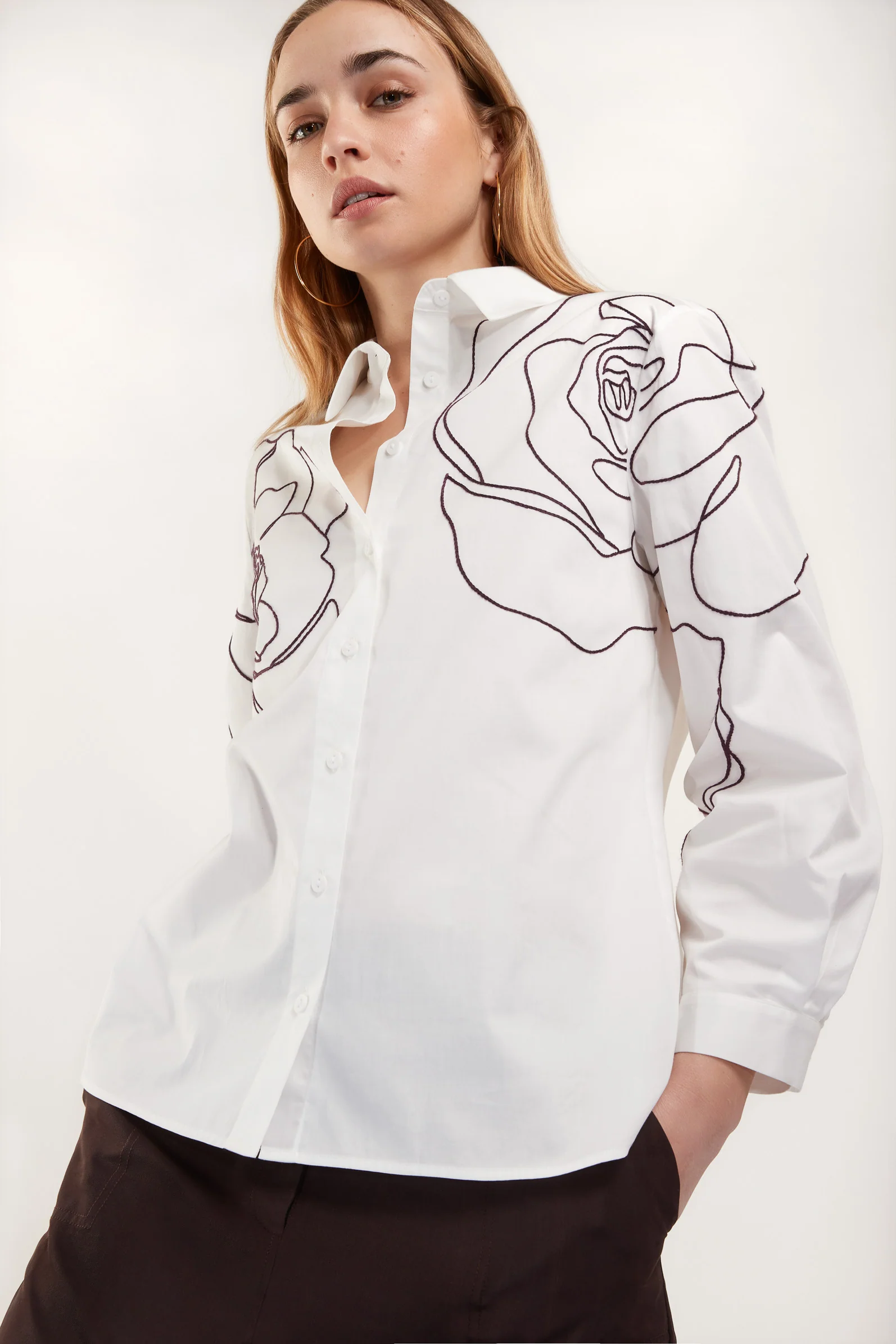 Blouses lange mouw wit Senso