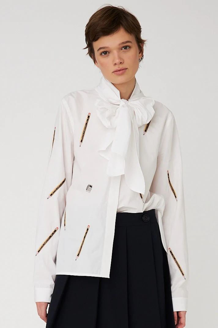 Blouses lange mouw wit STELLA NOVA - Image 3