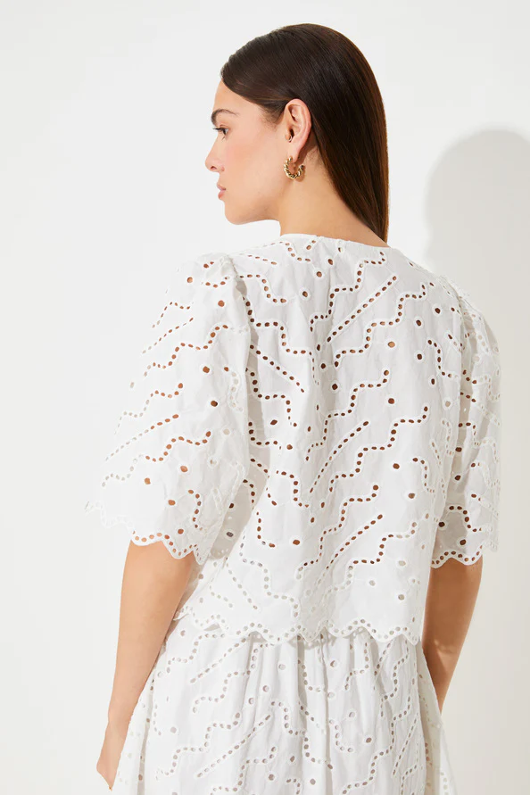 Blouses korte mouw wit Suncoo Paris - Image 2