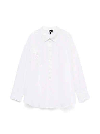 Blouses lange mouw wit VERO MODA Curve