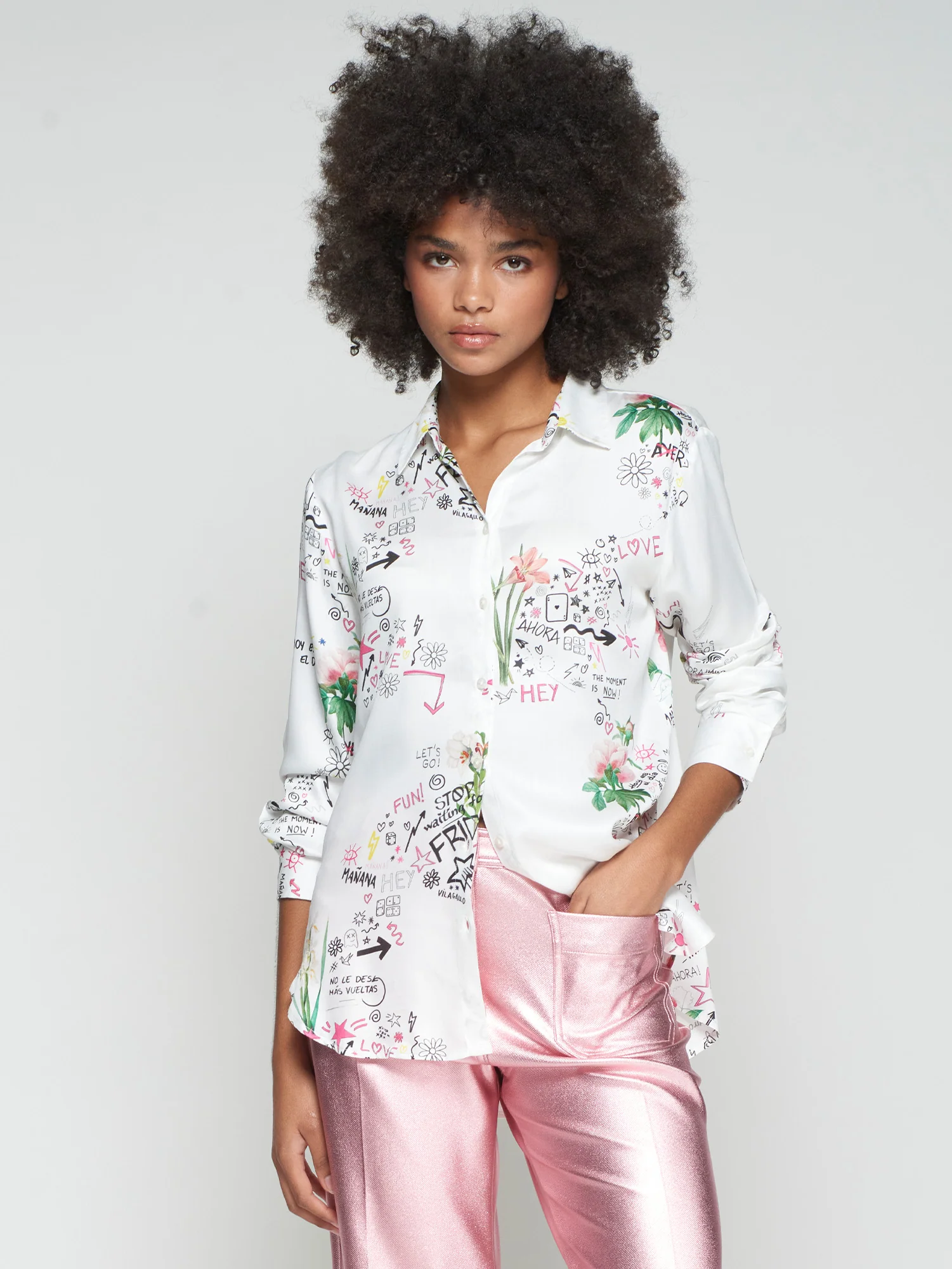Blouses lange mouw wit Vilagallo - Image 4
