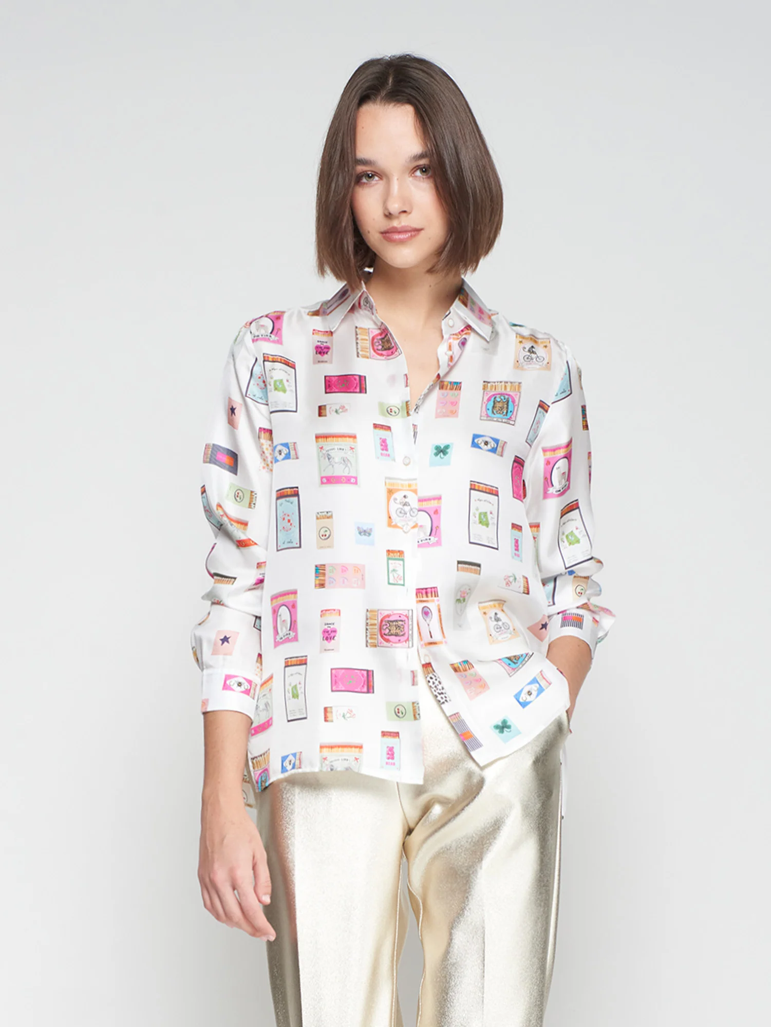 Blouses lange mouw wit Vilagallo - Image 2