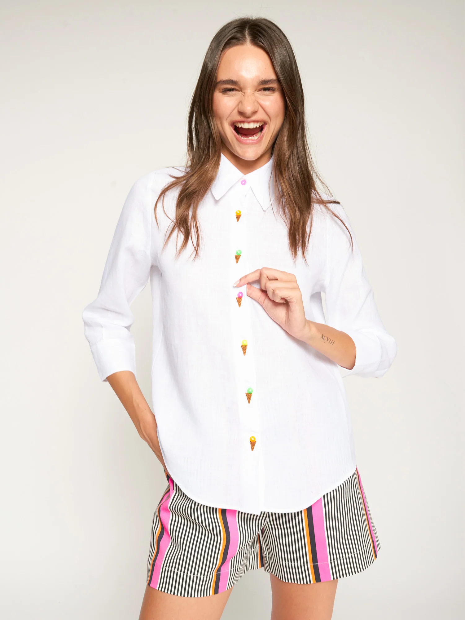 Blouses lange mouw wit Vilagallo - Image 2