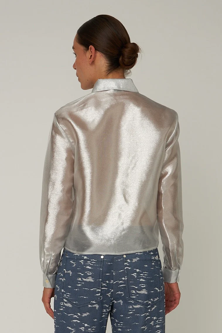 Blouses lange mouw zilver STELLA NOVA - Image 2