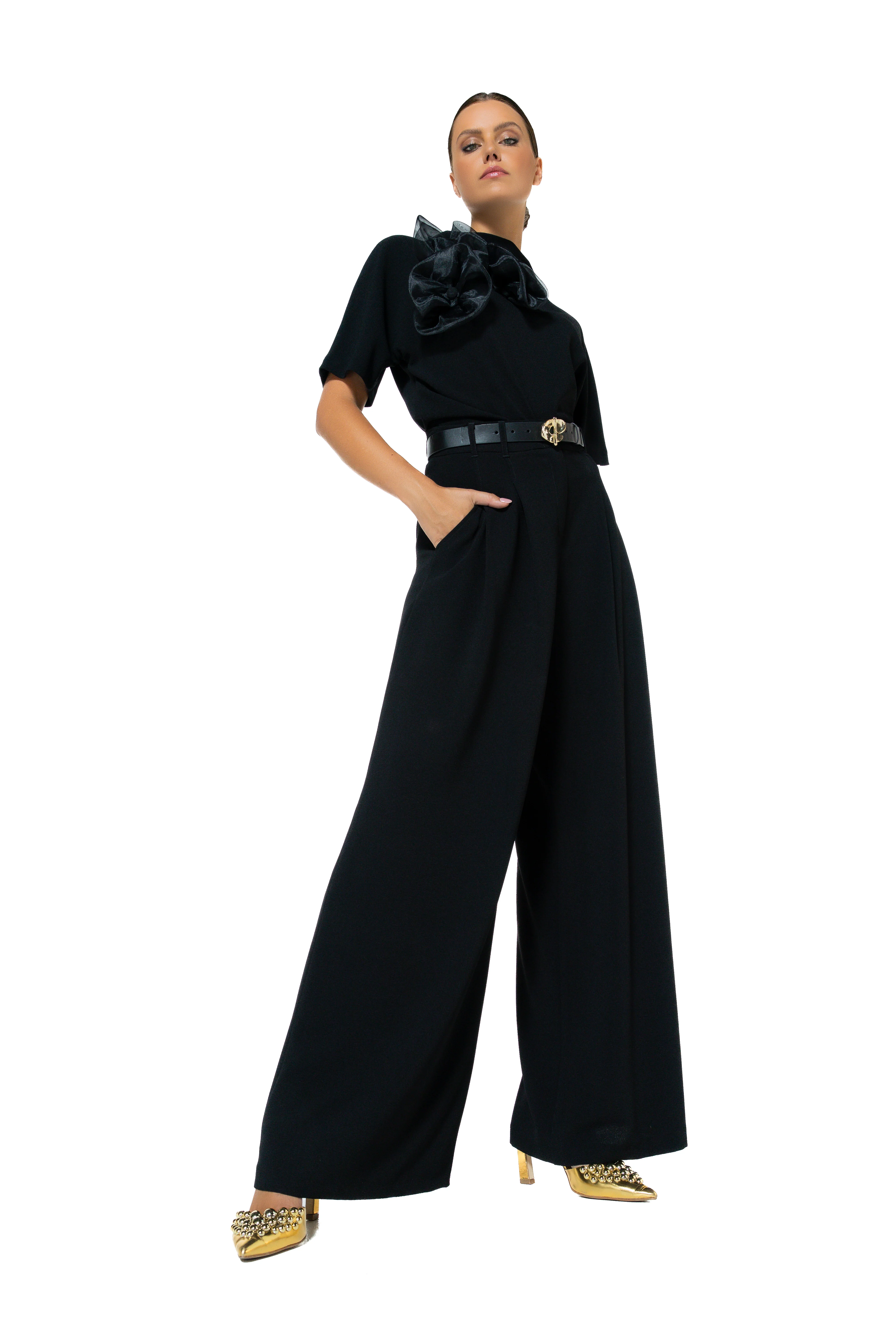 Blouses korte mouw zwart Caroline Biss - Image 5